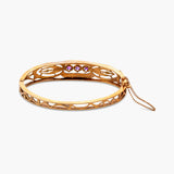 Amethyst & pearl bangle