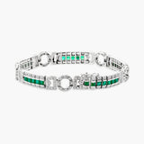 Emerald and diamond bracelet