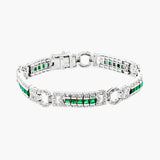 Emerald and diamond bracelet