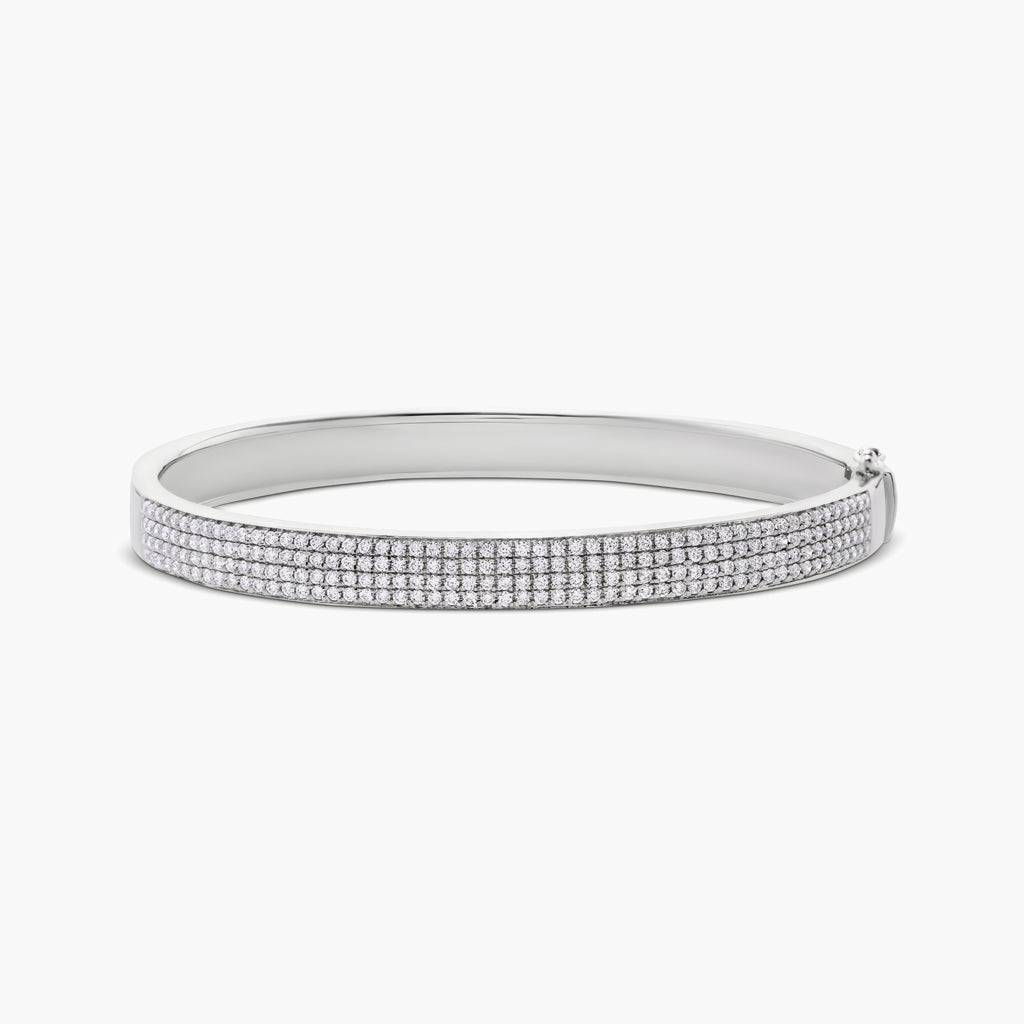 Pavé Diamond Oval Bangle