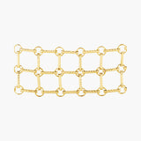 Gold Tube and Circle Link Bracelet, Diamond-Cut Finish