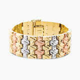 Wide Gold Link Bracelet