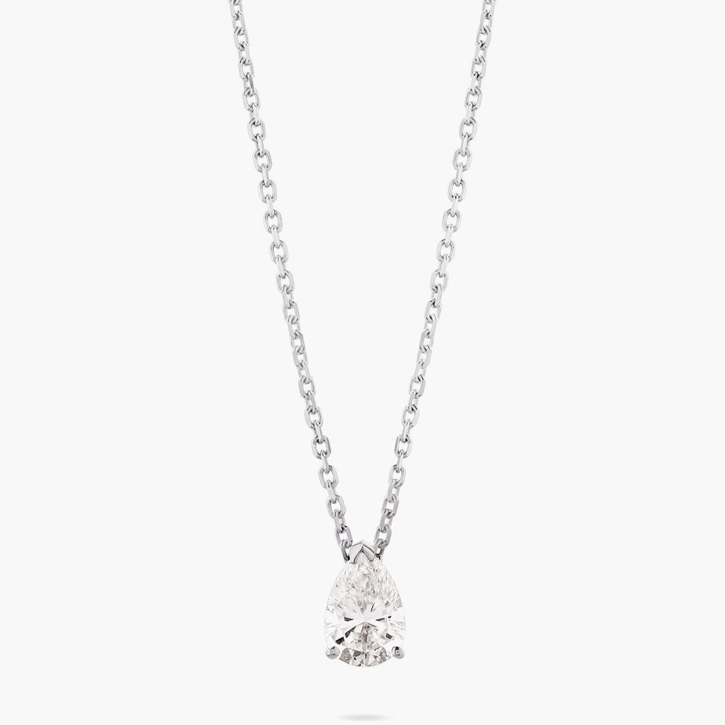 Pear Diamond Pendant Necklace