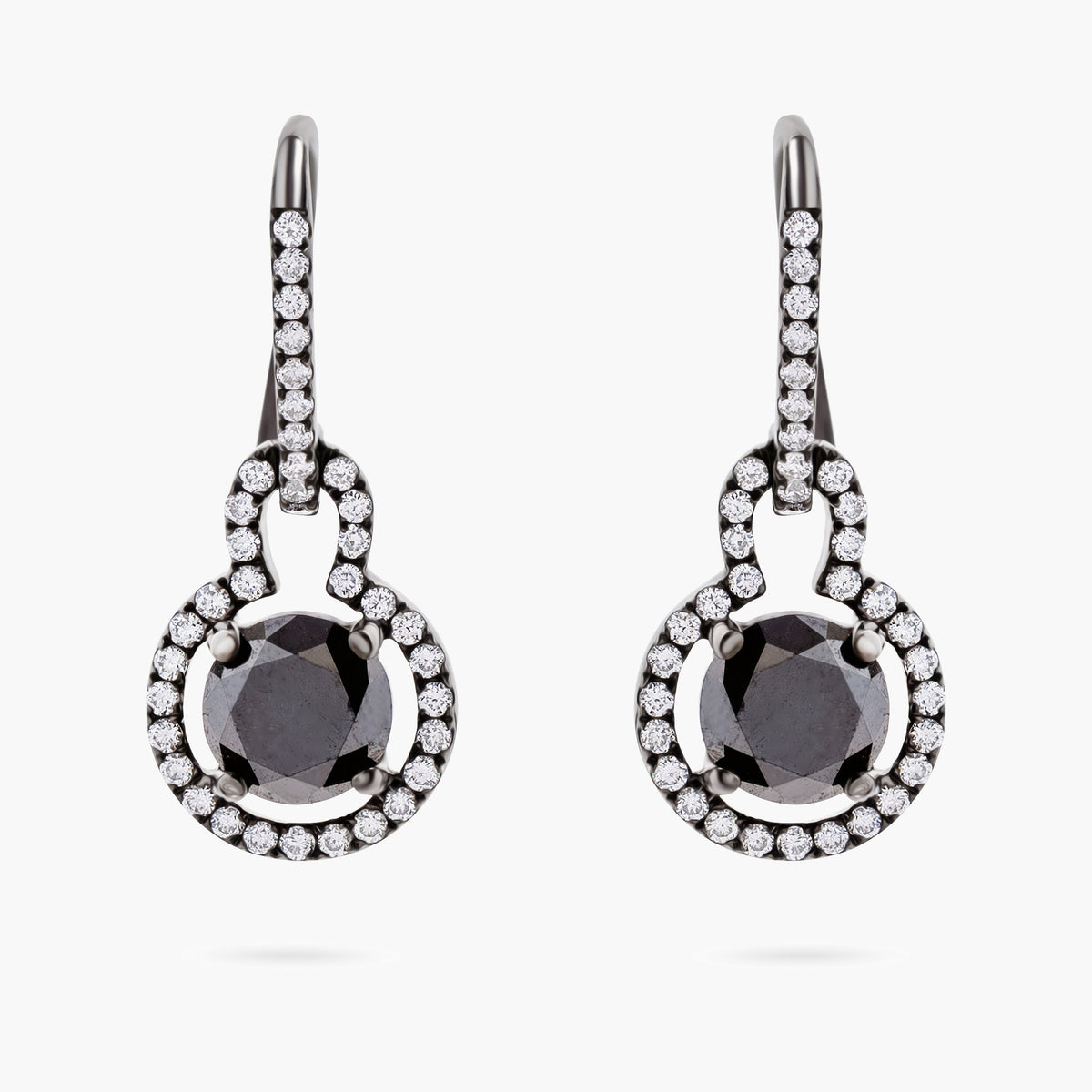 Black Diamond Drop Earrings