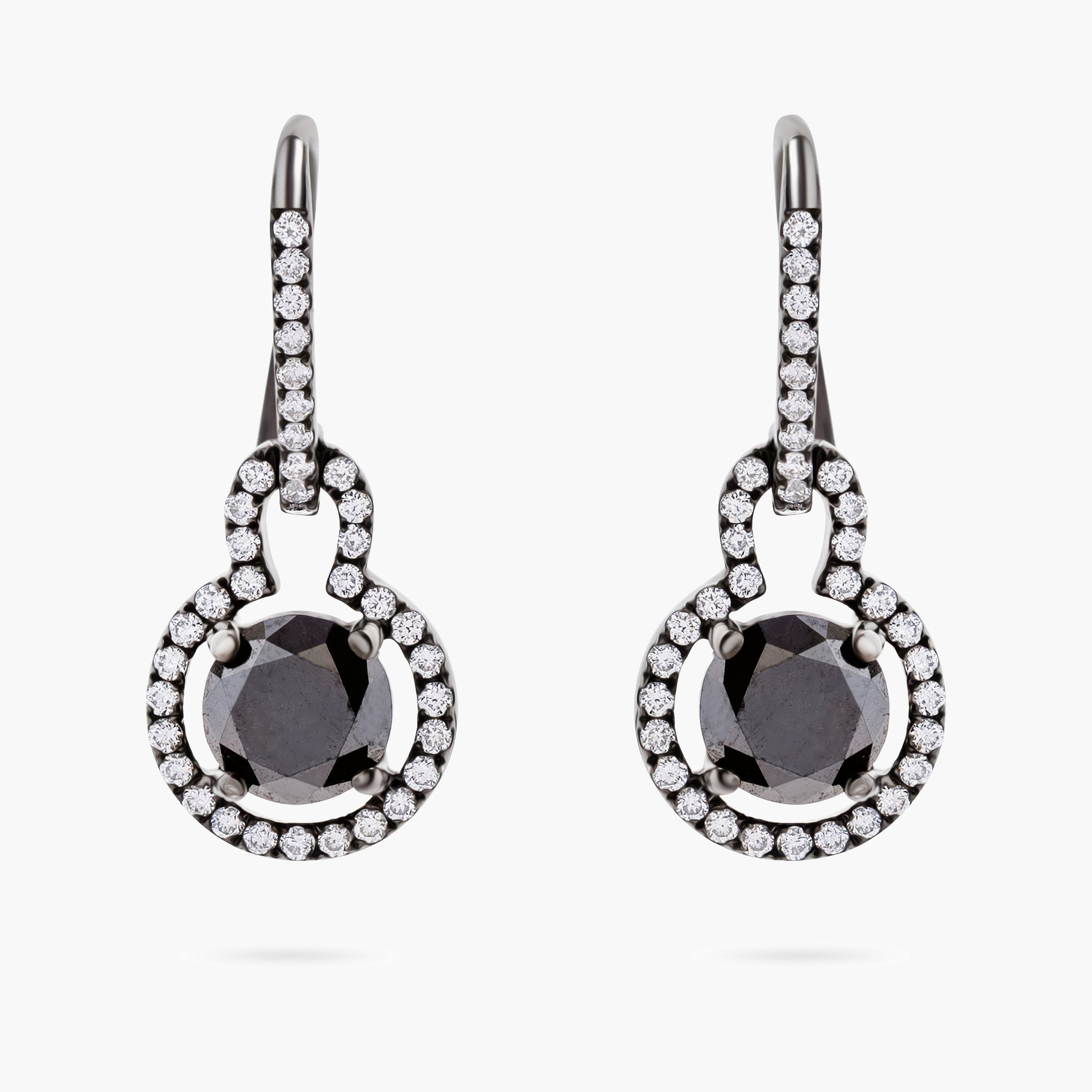 Black Diamond Drop Earrings