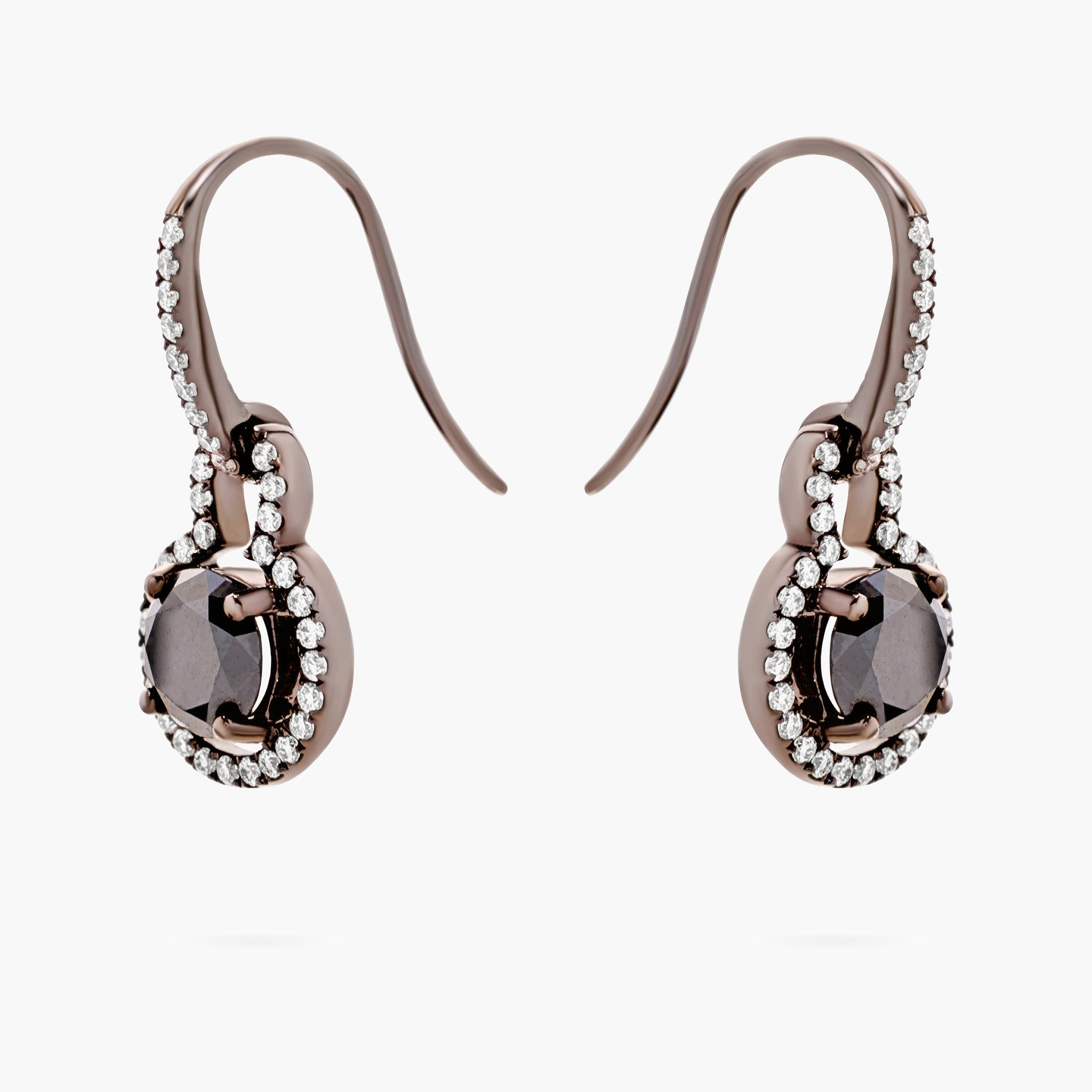 Black Diamond Drop Earrings