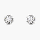 Diamond stud earrings w diam frame
