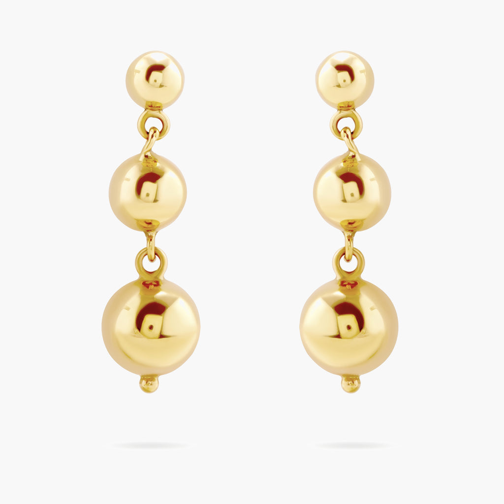 Earrings with 2 balls on sale