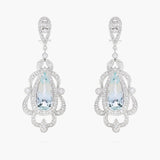 Aquamarine and diamond chandelier earrings