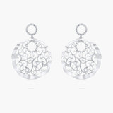 Fancy wavy diamond drop earrings