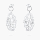 Fancy wavy diamond drop earrings