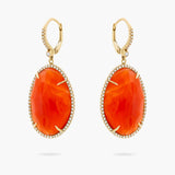 Carnelian and Diamond Earrings