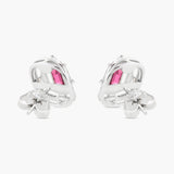Emerald and diamond earrings
