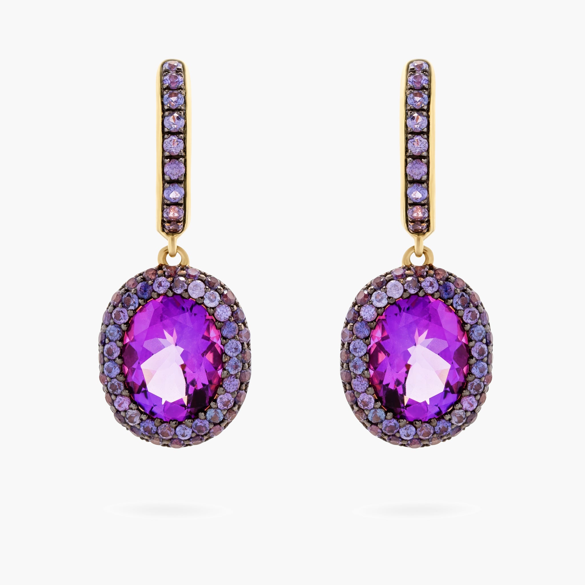 Amethyst drop earrings