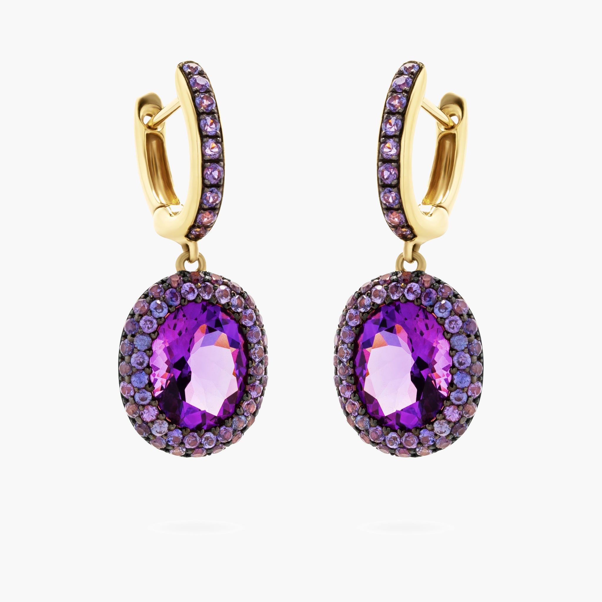 Amethyst drop earrings