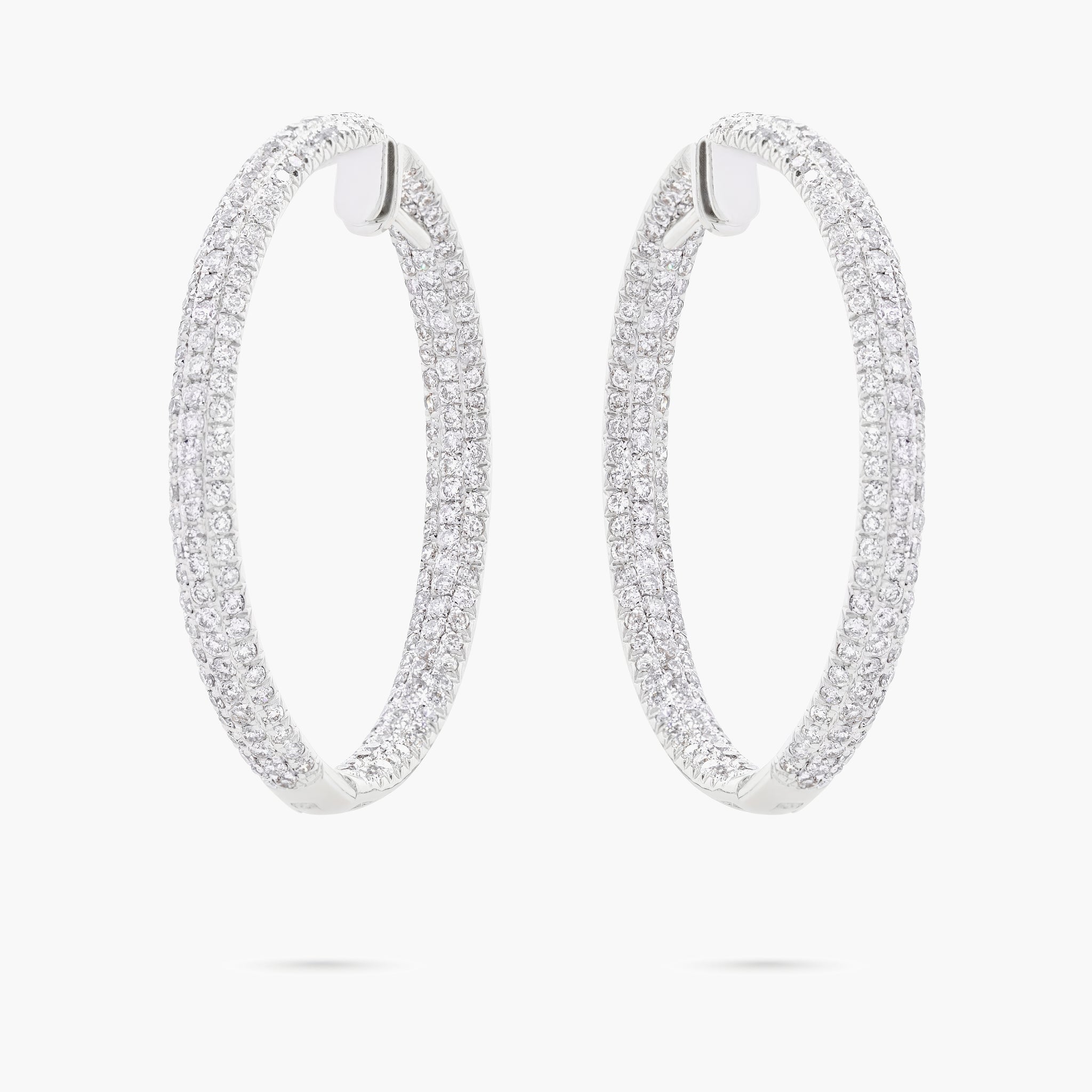 Inside/outside Pave hoops
