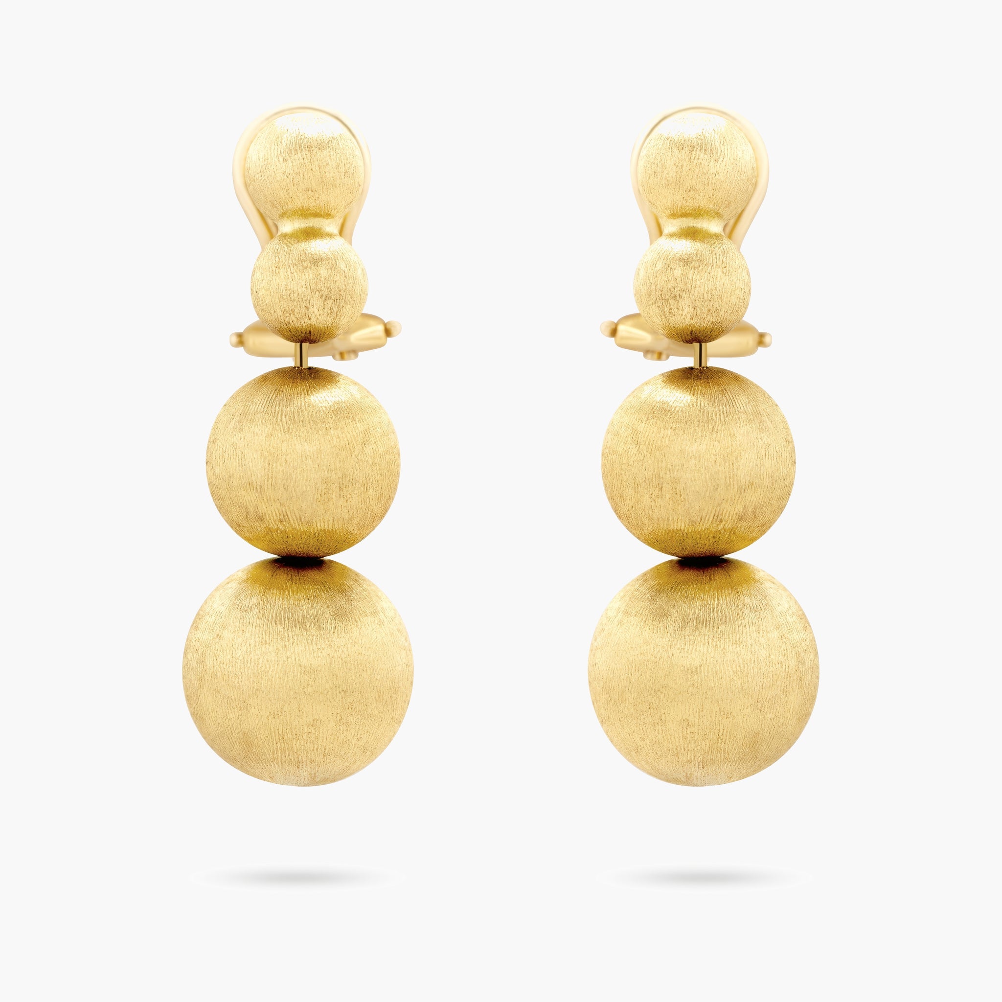 Satin finished ball earrings