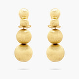 Satin finished ball earrings
