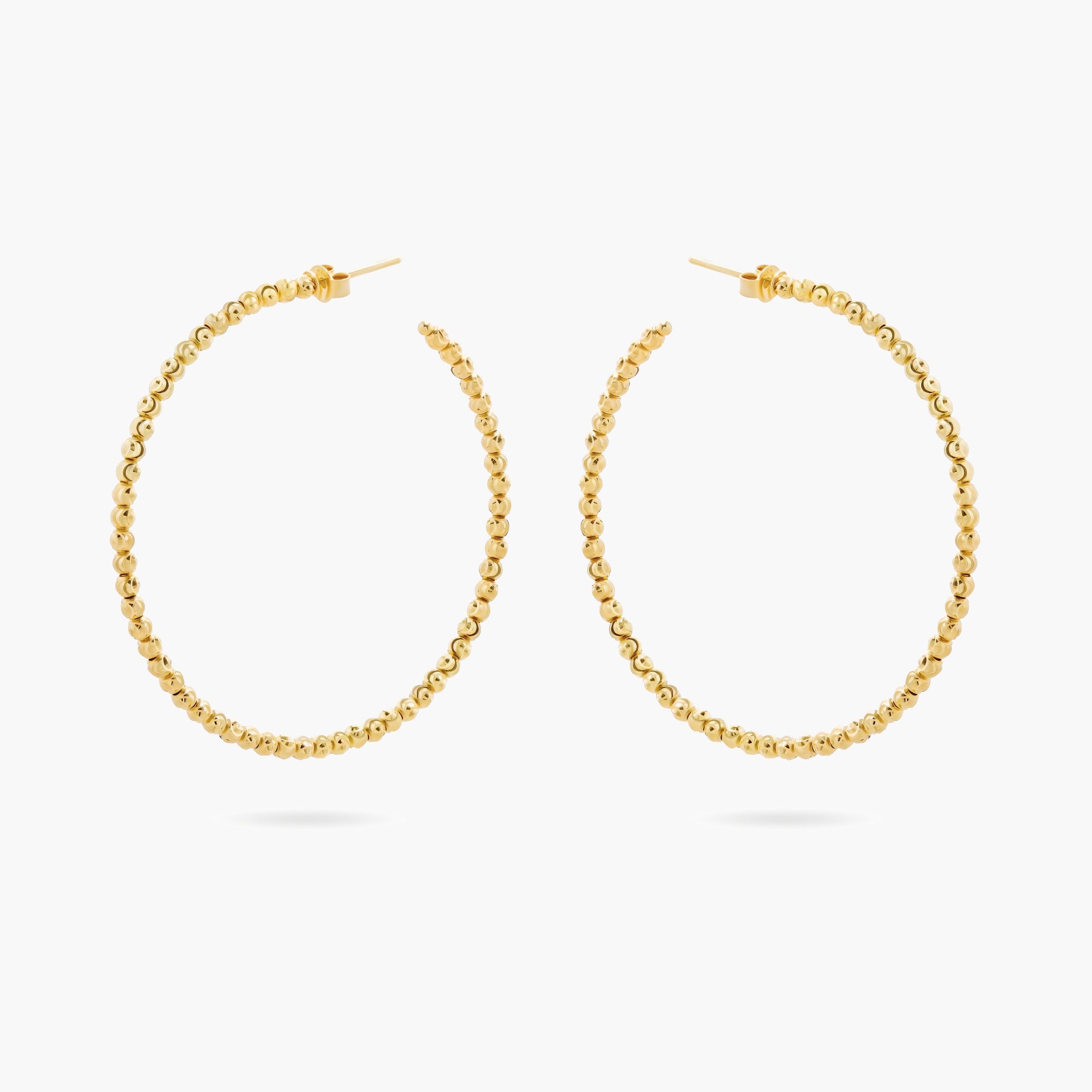 Diamond cut hoop earrings