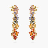 Multicolour sapphire drop earrings