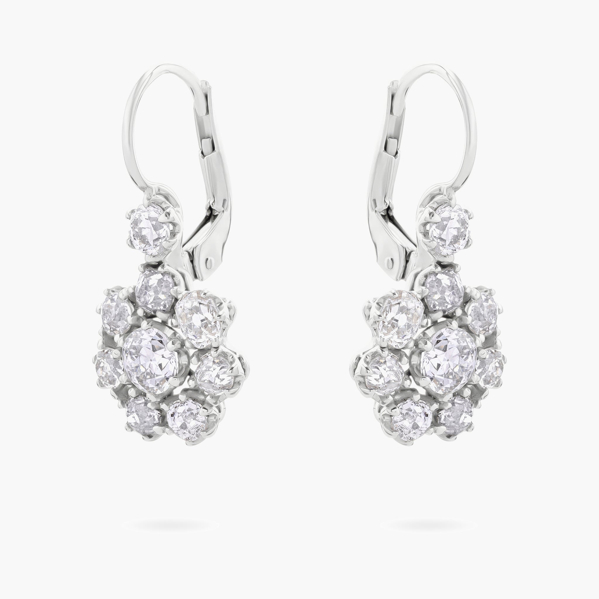 Antique style diamond earrings