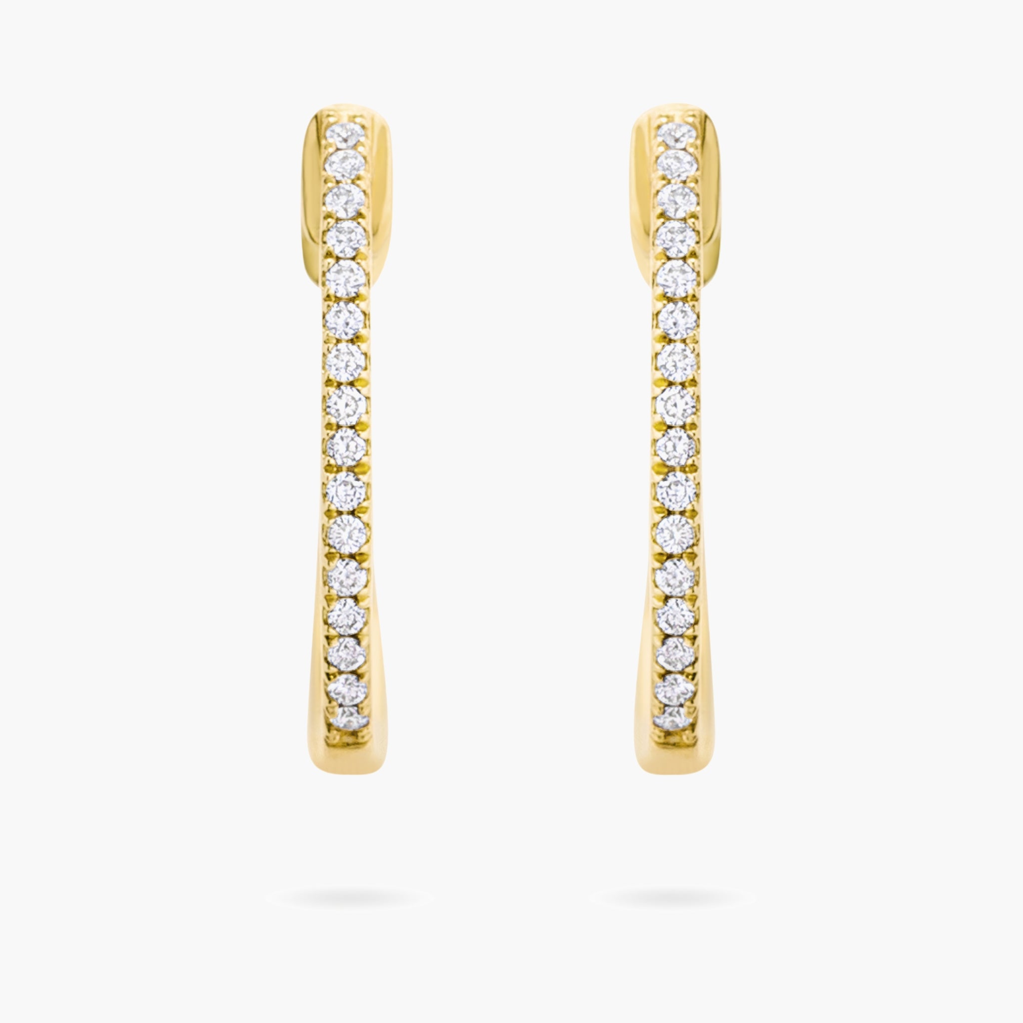 Diamond oval hoops