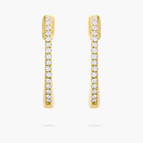 Diamond oval hoops