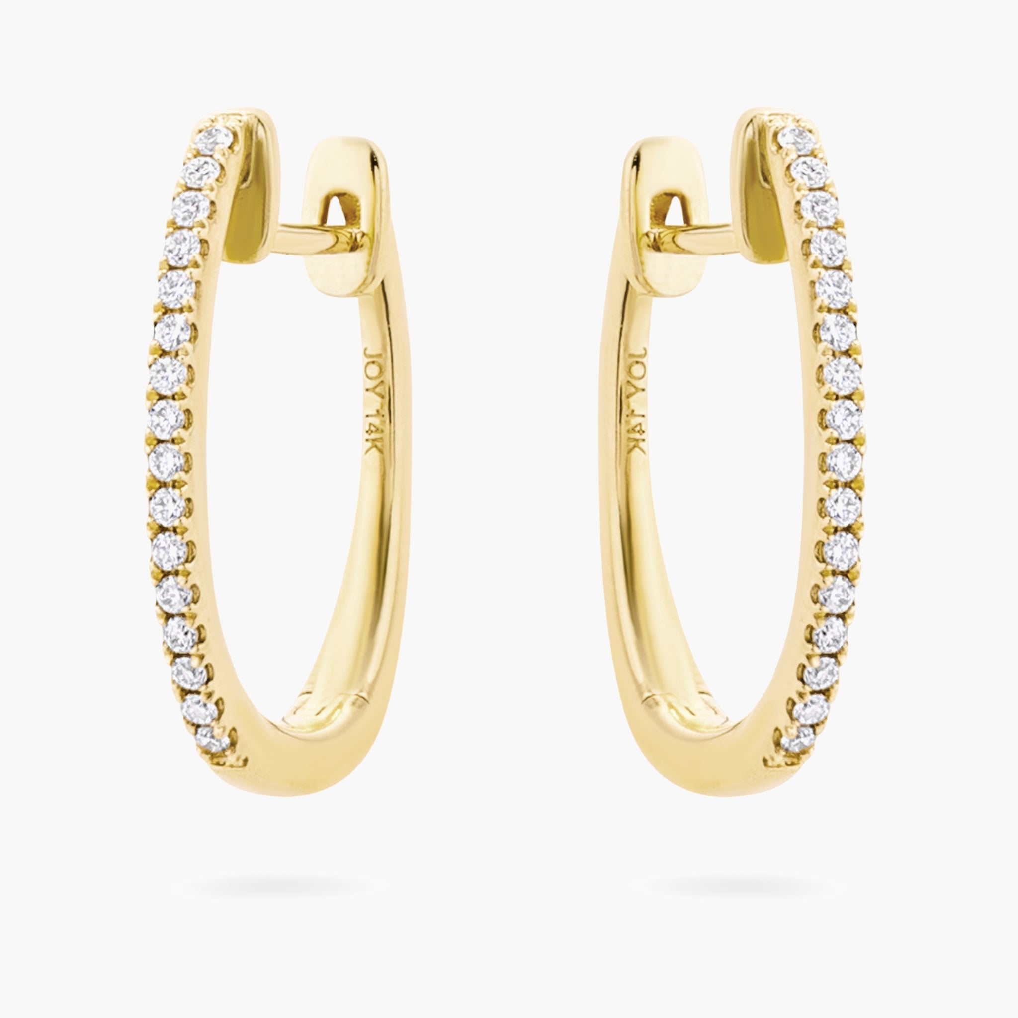 Diamond oval hoops