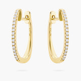 Diamond oval hoops