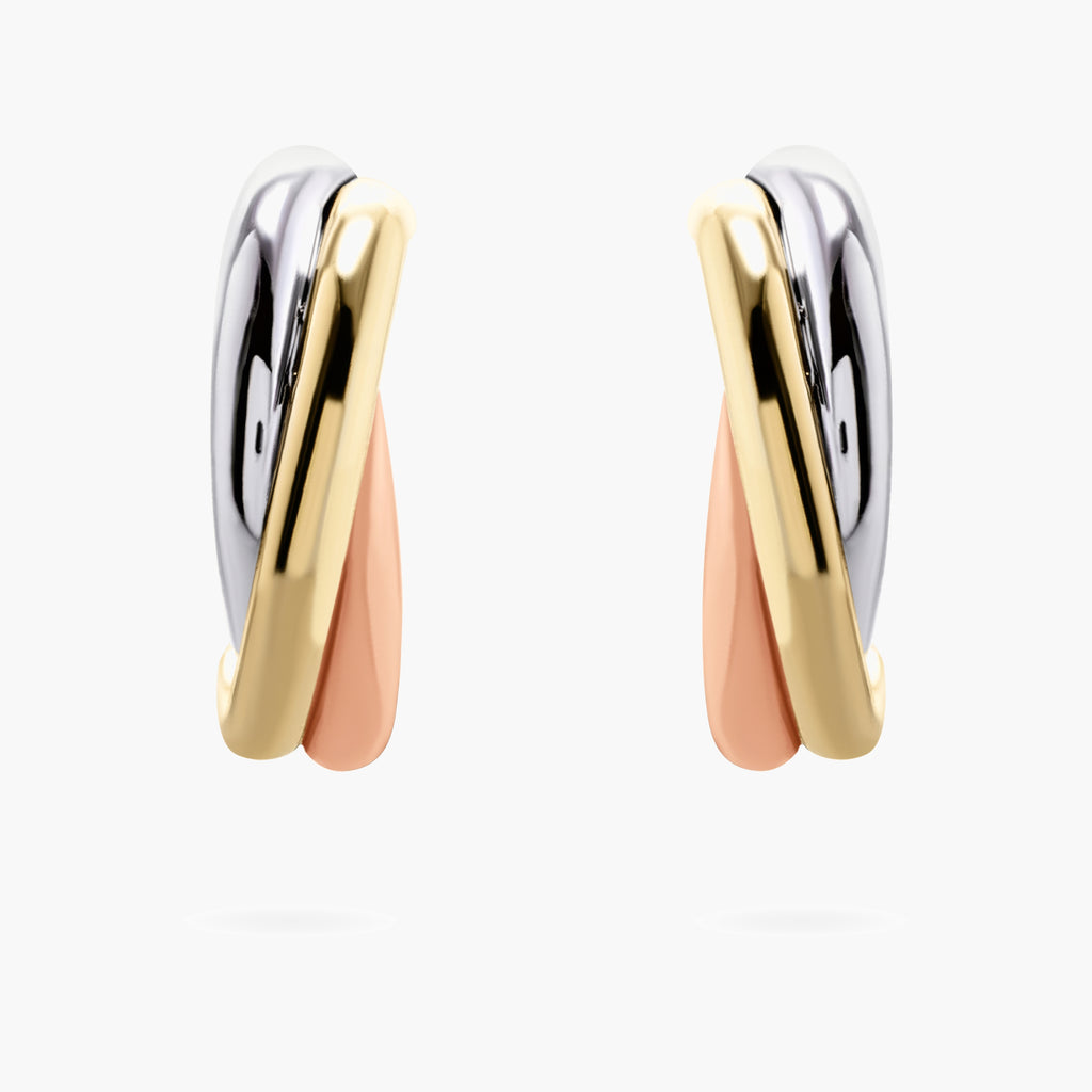 Gold Twisted Half Hoop Earrings