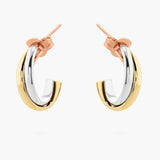 Gold Twisted Half Hoop Earrings