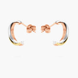 Gold Twisted Half Hoop Earrings