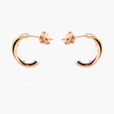 Gold Twisted Half Hoop Earrings
