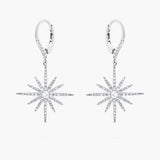 Diamond Starburst Drop Earrings