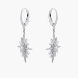 Diamond Starburst Drop Earrings