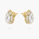 Illusion-Set Pear Diamond Stud Earrings