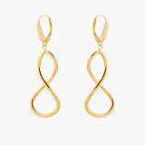 Hollow Gold Figure-Eight Drop Earrings