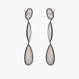 Mother of Pearl and Diamond Drop Earrings