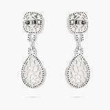 Moonstone and Diamond Drop Earrings