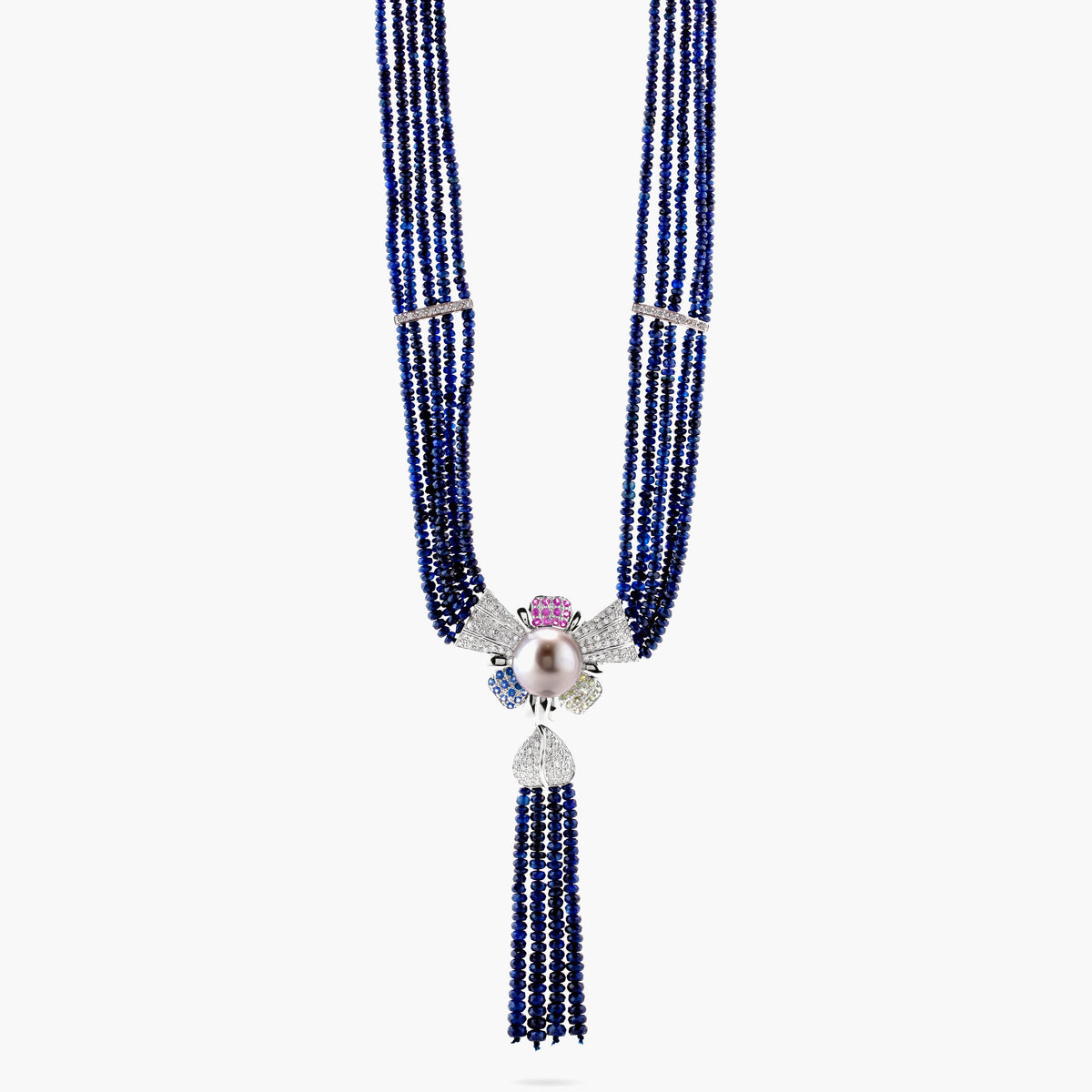 Sapphire diam &South Sea necklace