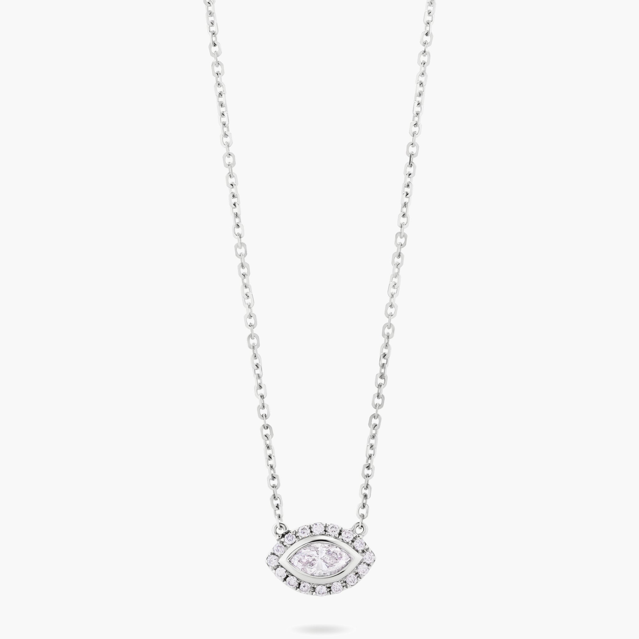 Marquis diamond pendant & chain