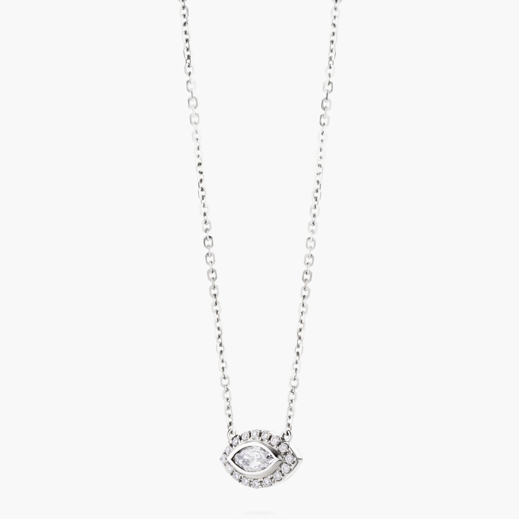 Marquis diamond pendant & chain
