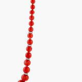 Coral beads w diamond rondelles