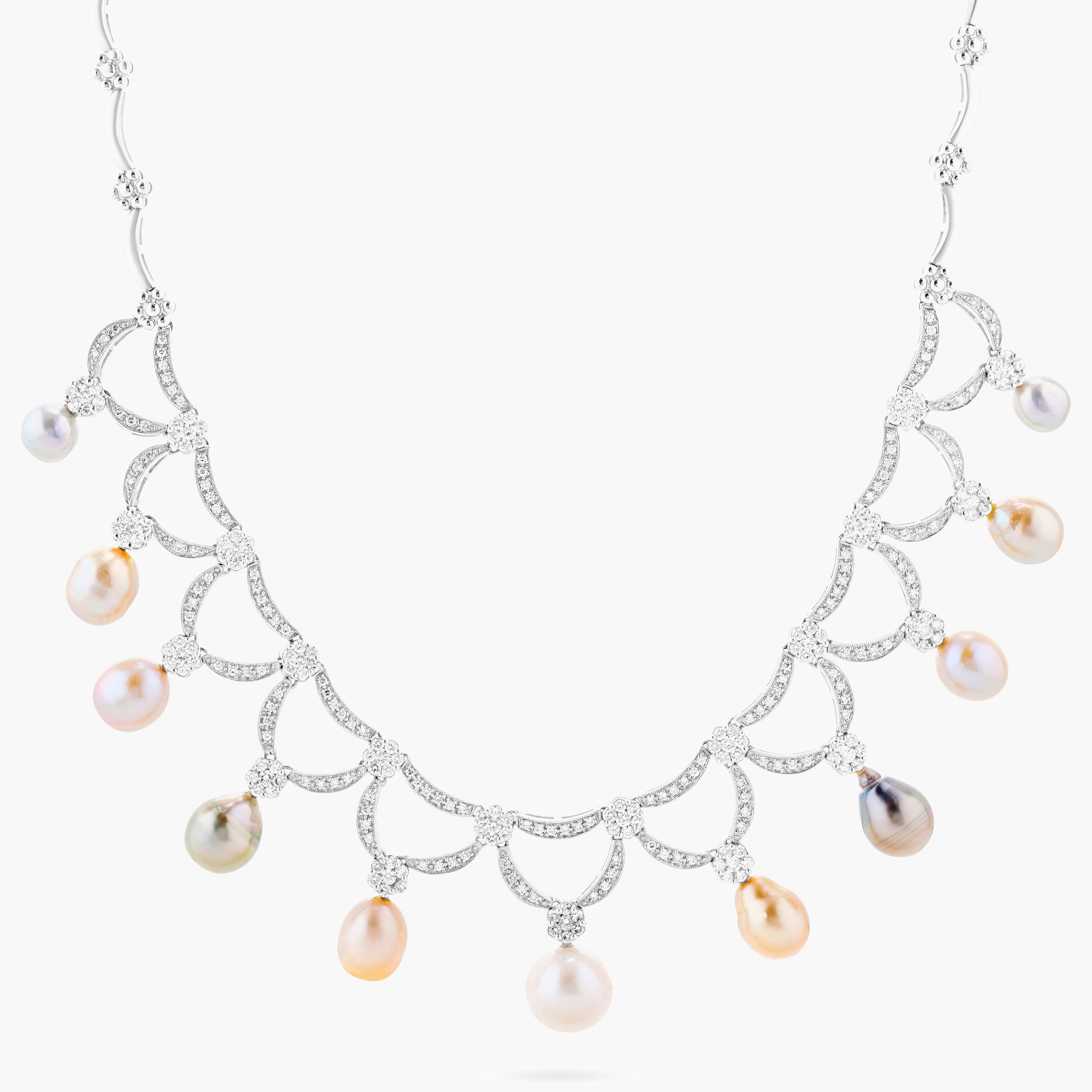 Diamond Pearl necklace