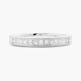 Engraved diamond 1/2 eternity band