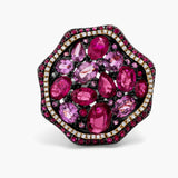 Crimson Cluster Ring