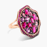 Crimson Cluster Ring
