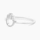 Diamond Hamsa ring