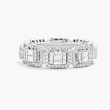 Illusion baguette eternity band