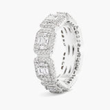 Illusion baguette eternity band